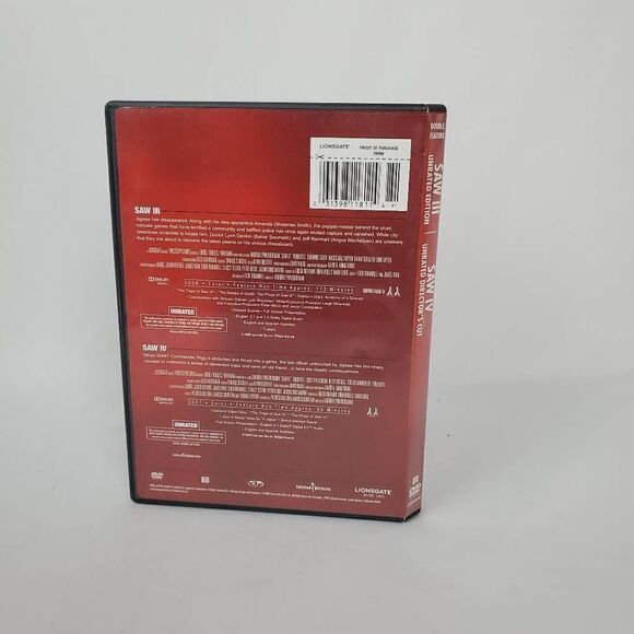 Double Feature Saw 3 Saw 4 [DVD] - Picture 4 of 4